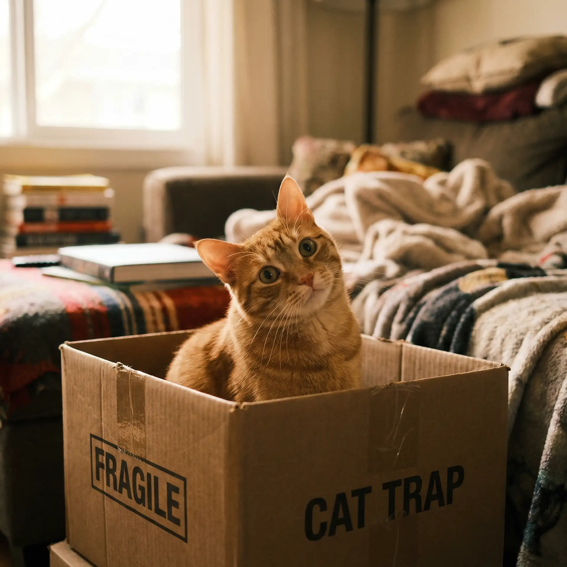 橘猫躲在纸箱里 - 电视剧今生有你在线观看